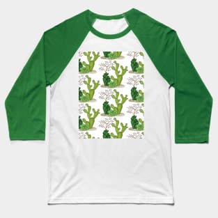 Cactus Pattern Baseball T-Shirt